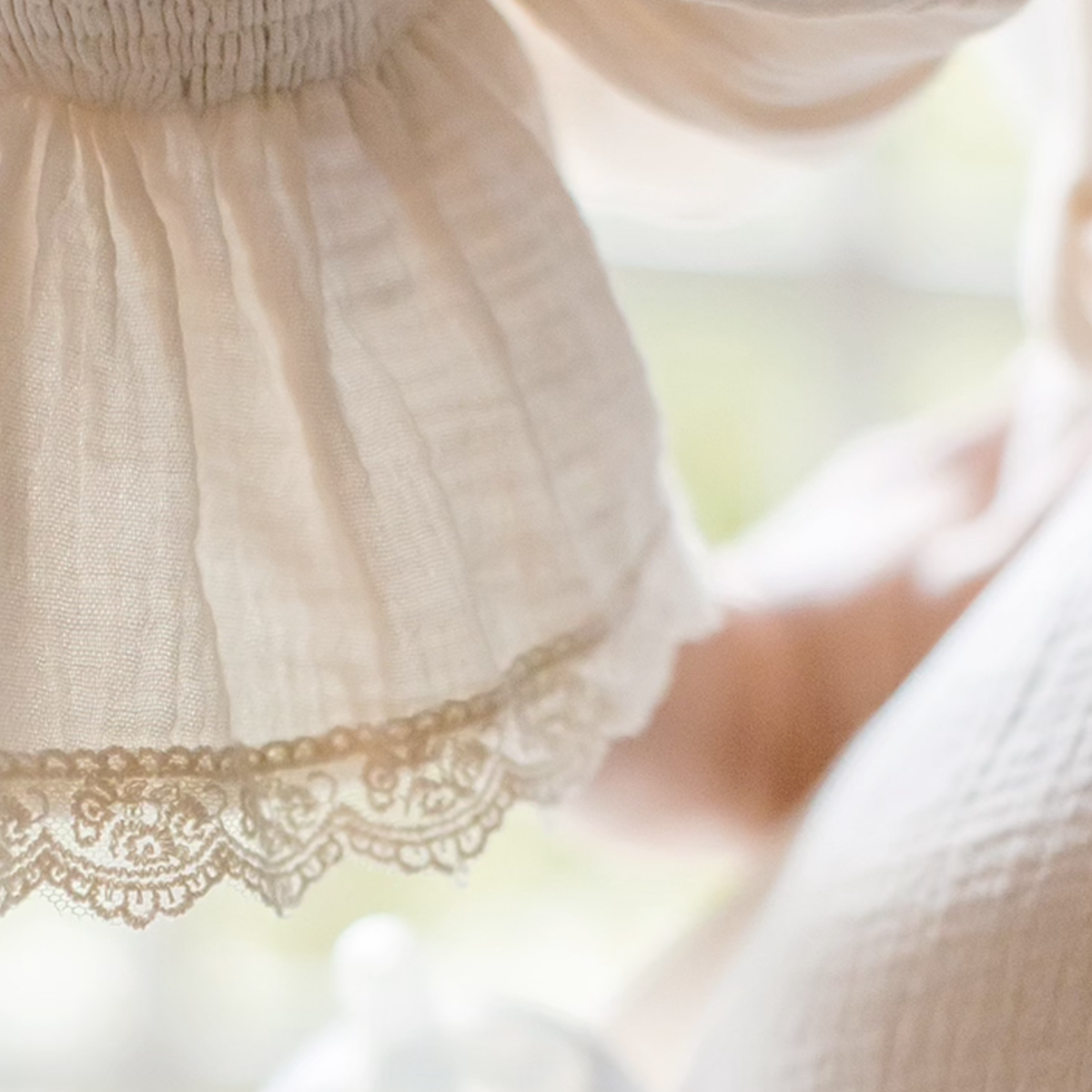 Muslin Cotton Lace Robe